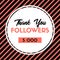 Thank you 5000 followers. Vector thanks card for social media