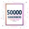 Thank you 50000 subscribers, 50K subscribers celebration modern colorful design