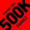 Thank you 500k family. 500k followers thanks