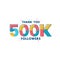 Thank you 500k Followers celebration, Greeting card for 500000 social followers