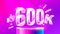 Thank you 600k followers, peoples online social group, happy banner celebrate, Vector