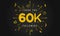 Thank you 60k followers Design. Celebrating 60000 or Sixty thousand followers.