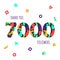 Thank you 7000 followers numbers postcard.