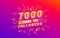 Thank you 7000 followers, peoples online social group, happy banner celebrate, Vector