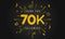 Thank you 70k followers Design. Celebrating 70000 or Seventy thousand followers.