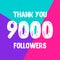 Thank you 9000 followers social network post