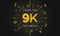 Thank you 9k followers Design. Celebrating 9000 or Nine thousand followers.