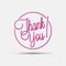 Thank you blended interlaced creative lettering