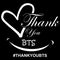 Thank you BTS for the beautiful SMILE, your inspirational message symbol for all, vector illustrations,