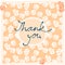 Thank you card design template. Simple greeting card