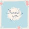 Thank you card design template. Simple greeting card
