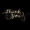 Thank you card in gold design vector image template