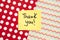 Thank you card with vibrant colors, dots and lines on background, thankfulness concept