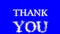 Thank You cloud text effect blue isolated background