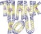 Thank you doodle art-bluish purple with yellow touch