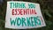 Thank you essential workers - words of gratitude!