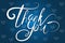 Thank You Greeting Card blue background