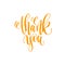 Thank you - hand lettering calligraphy positive quote design