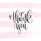 Thank you - hand lettering inscription text to valentines day de