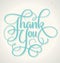 THANK YOU hand lettering (vector)