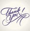 THANK YOU hand lettering (vector)