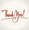 THANK YOU hand lettering (vector)