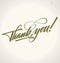 THANK YOU hand lettering (vector)