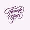 Thank you hand written lettering calligraphy typography card poster