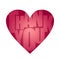 Thank you, Heart Shaped word Color image with gradient color transition