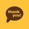 The thank you icon. Thanks symbol. Flat