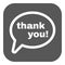 The thank you icon. Thanks symbol. Flat