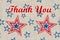 Thank You message with stars