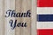 Thank You message on weathered wood