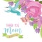 Thank you mom mothers day fly bird and butterfly flowers ornament