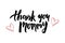 Thank you Mommy hand lettering