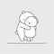 Thank You So Much Concept: Two Adorable Teddy Bears Share a Heartfelt Hug, Embodying Gratitude and Warmth