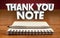 Thank You Notes Write Notepad Pen Appreciation Communicate