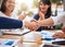 Thank you for the opportunity. two unrecognisable businesspeople shaking hands in agreement over a table at a coffeeshop