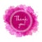 Thank you! - pink vector watercolor blot