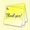 Thank you Post-it on background