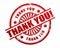 Thank you rubber stamp illustration