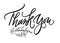 Thank you for standing by me Black and White Lettering