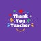 Thank You Teacher Element Illustration Design Vector