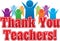 Thank You Teachers Colorful Graphic