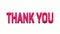 Thank You Text Animated Video text animation for social media saying Thank You Moving lettering message. 4k.