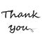 Thank you text icon on white background. flat style. Thank you handwritten sign for your web site design, logo, app, UI. Thank You