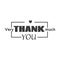 Thank you text lettering vector badge.