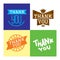 Thank you text lettering vector illustration