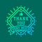 Thank you text lettering vector logo badge