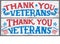 Thank you veterans wood signs